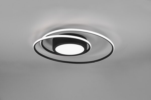 Trio 672310232 LED stropní svítidlo Yava 1x56W | 6800lm | 2700-6000K - dálkové ovládání, stmívatelné, černá