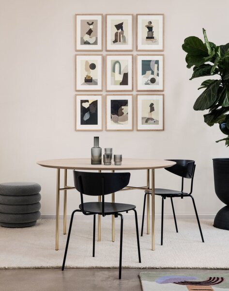 Ferm Living Sklenice Ripple set 4ks, smoked grey