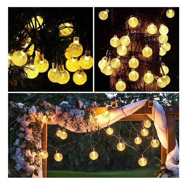 LUMILED Girlanda záhradná solárna 4,85 m 3000K