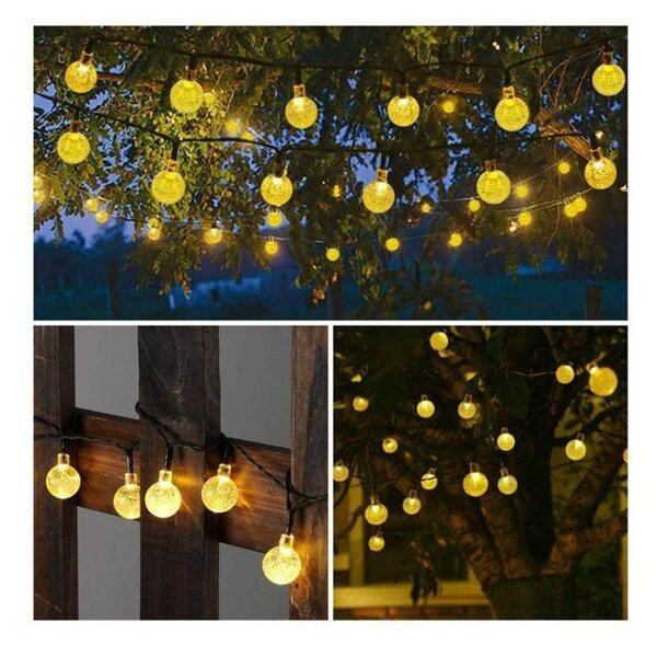 LUMILED Girlanda záhradná solárna 4,85 m 3000K