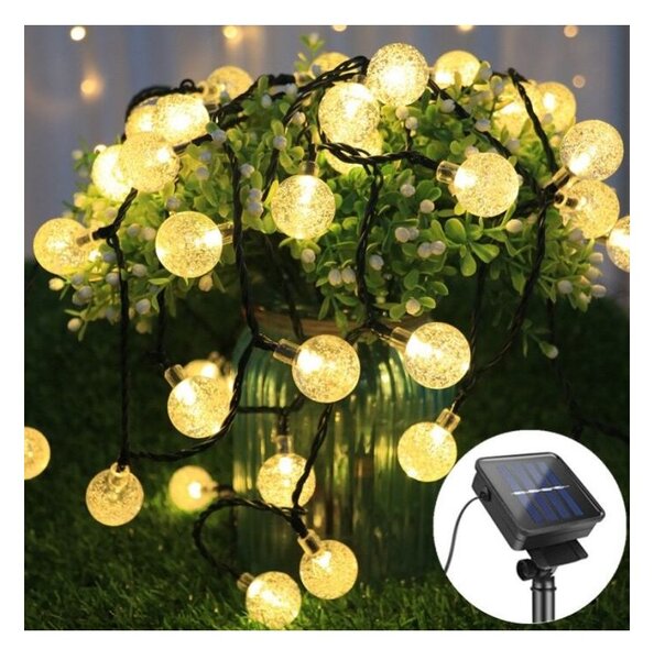 LUMILED Girlanda záhradná solárna 4,85 m 3000K