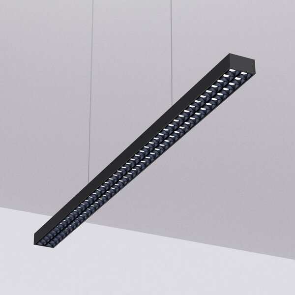 Kancelářská závěsná lampa Arcchio LED Jolinda, černá, 118 cm, nahoru/dolů
