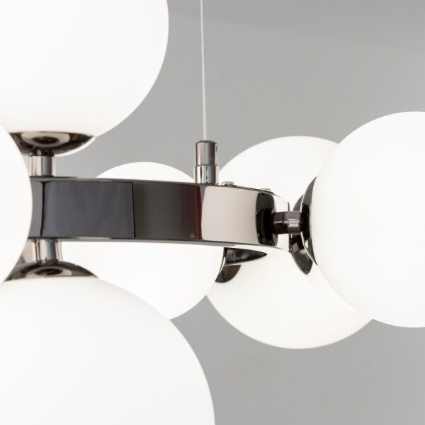 Brilagi - LED Lustr na lanku MILLA 15xG9/3W/230V černý chrom/bílá