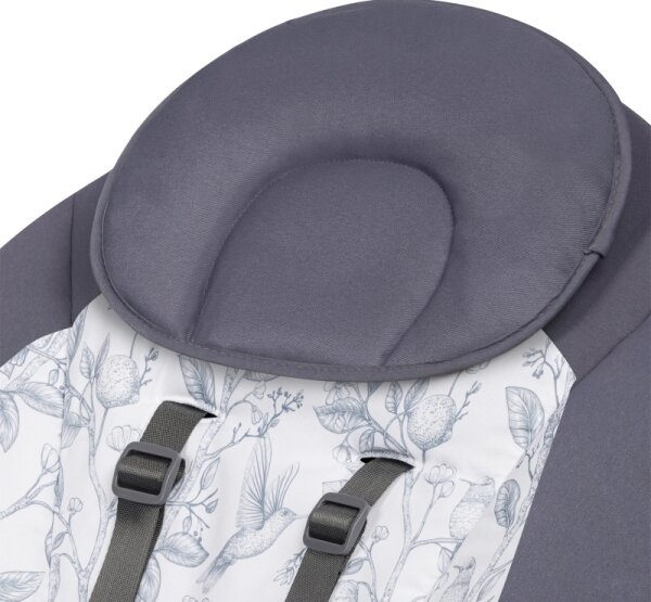 Lionelo - Dětské houpátko s melodií RALF 4xAA Grey White + dálkové ovládání