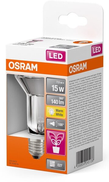 LED Žárovka pro pěstování rostlin E27 STAR, teplá bílá