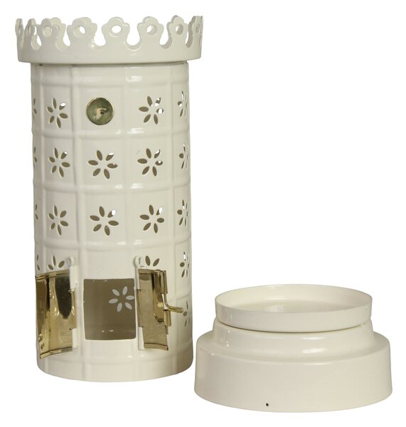 Kovový svícen Tiled Stove White