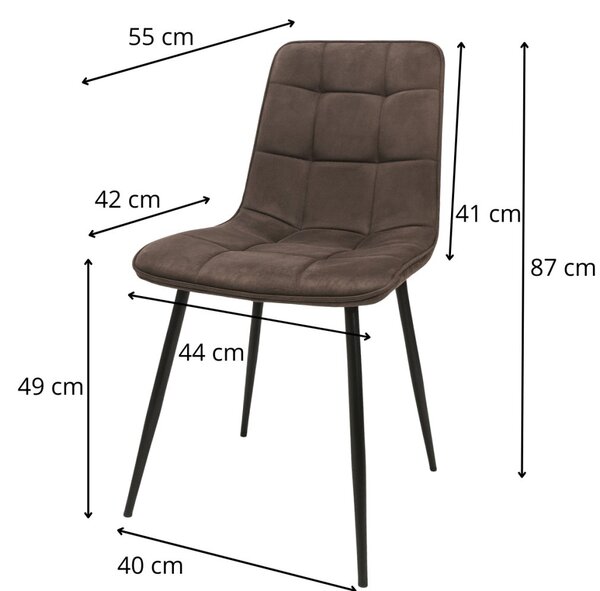 Vikio Jídelní set pro 6 osob 140x90 cm dub-hnědá VJS214-6H-S