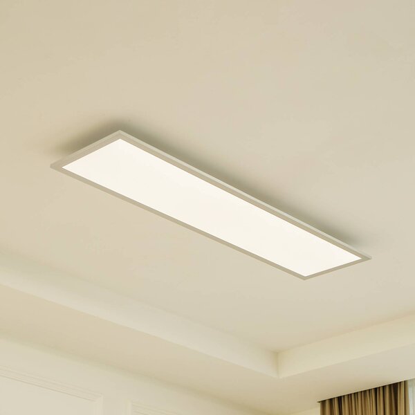 Arcchio LED panel Lyndra, 120 cm, stříbrný, hliník, stmívatelný,, stmívatelný, Hliník / šedá / zinek, Obývací pokoj / jídelna, Hliník, Moderní