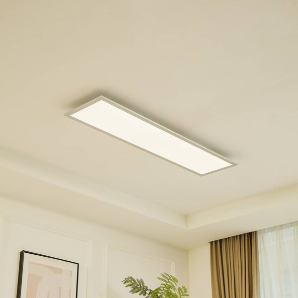 Arcchio LED panel Lyndra, 120 cm, stříbrný, hliník, stmívatelný,, stmívatelný, Hliník / šedá / zinek, Obývací pokoj / jídelna, Hliník, Moderní