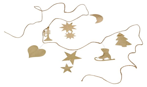 Vánoční girlanda Ornament Brass 200 cm