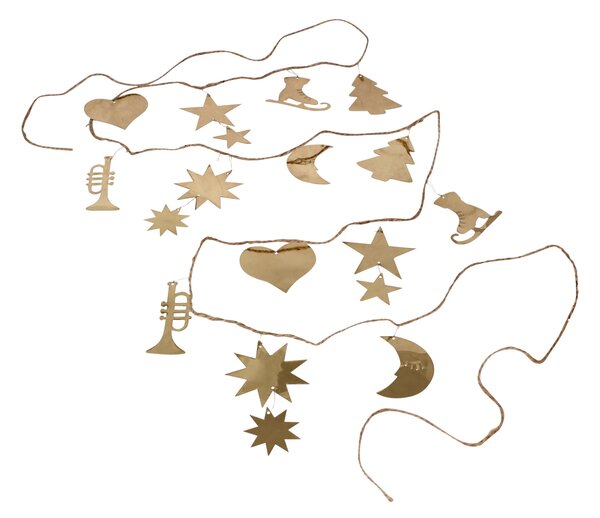 Vánoční girlanda Ornament Brass 270 cm