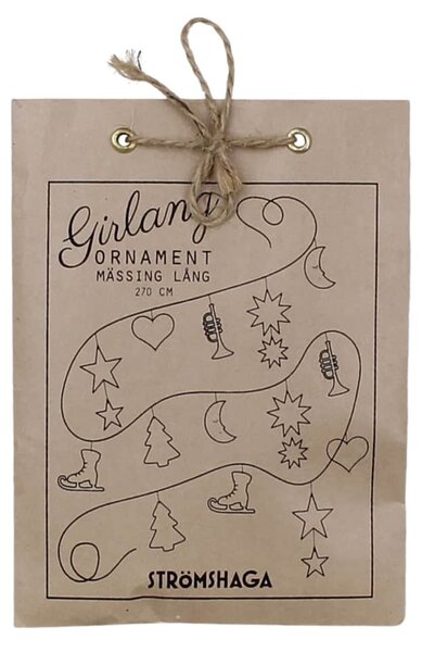 Vánoční girlanda Ornament Brass 270 cm