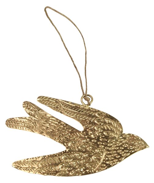Závěsná kovová dekorace Swallow Brass