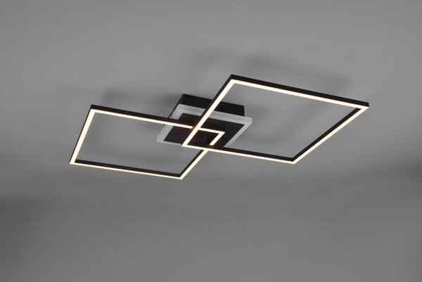 Trio R62843132 LED stropní svítidlo Arribo 1x29W+6,5W | 3250lm+600lm | 3000K | RGB - dálkové ovládání, stmívatelné, oddělené vypínače, černá