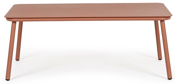 Bizzotto Červený kovový zahradní stolek Spike 104 x 61 cm