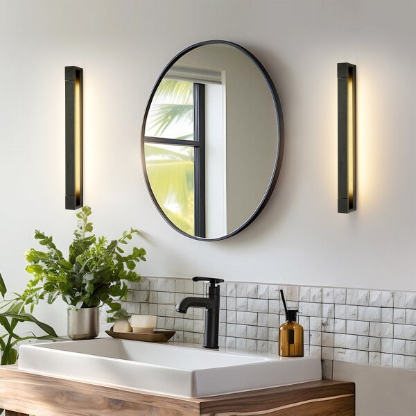 Brilagi-LED Koupelnové osvětlení zrcadla AQUA LINE LED/18W/230V 60 cm IP44 černá