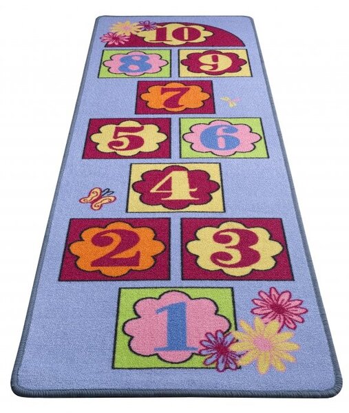 Vopi | Dětský koberec 708 Hop play carpet - 67 x 200 cm, vícebarevný