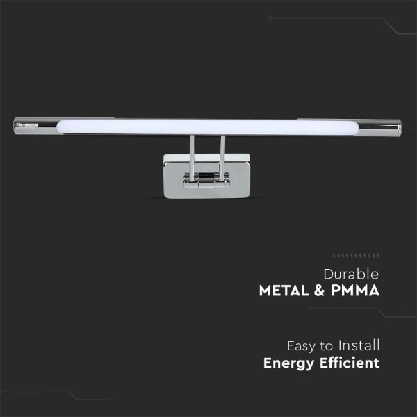 LED Osvětlení zrcadla LED/9W/230V 3000K 50cm lesklý chrom