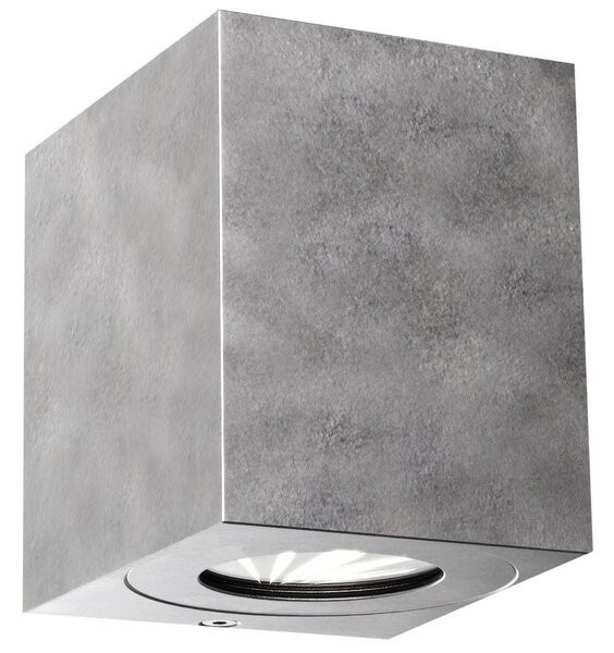NORDLUX venkovní nástěnné svítidlo Canto Kubi 2 2x5W LED galvanizovaná ocel čirá 49711031