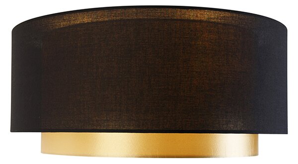 Moderní stropní svítidlo černé se zlatem 50 cm 3-světlo - Drum Duo