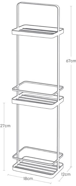Bílý kovový stojan Yamazaki Tower 67 cm