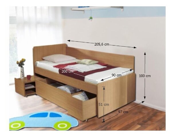 Jednolůžková postel 90 cm Onley 81219