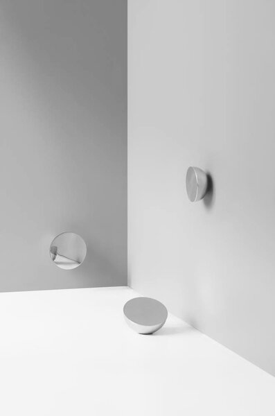 New Works Stolní zrcadlo Aura, stainless steel