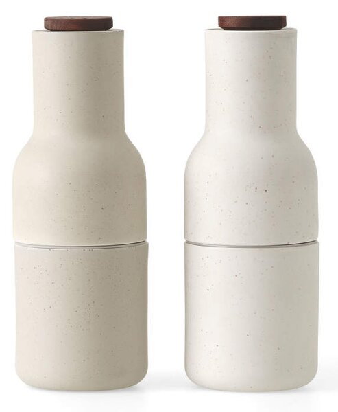 Audo Copenhagen Mlýnky na sůl a pepř Bottle Ceramic set 2ks, sand / walnut