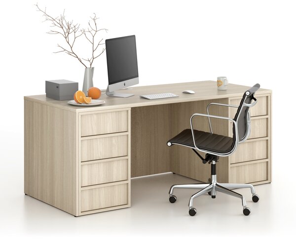 Kancelářský přístavný kontejner FRAME, 428 x 763 x 721 mm, dub přírodní