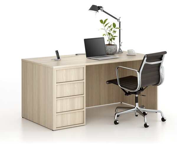 Kancelářský psací stůl FRAME, 160x80 cm, dub přírodní