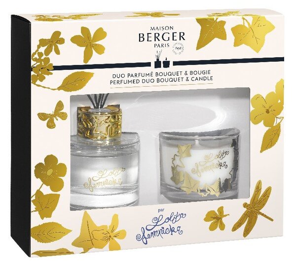 Maison Berger Paris Dárková sada Duo Mini Lolita Lempicka: aroma Difuzér s náplní 80 ml + vonná svíčka 80 g, 6388