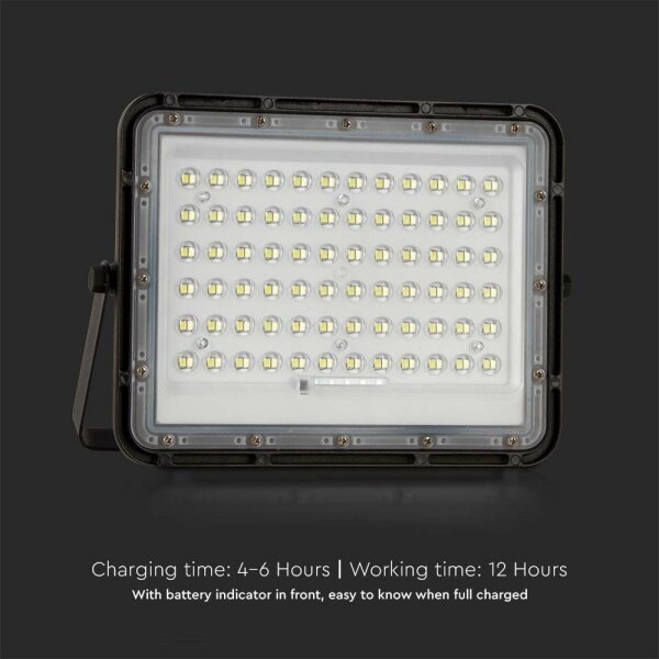 LED Venkovní solární reflektor LED/15W/3,2V IP65 6400K černá + DO