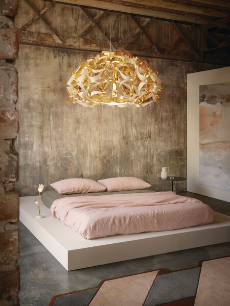 SLAMP QUASXL0GLD01T00000EU Quantica 120, rozměrné designové svítidlo, 8x12W E27, prům. 120cm