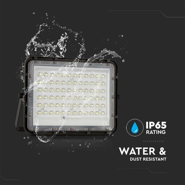 LED Venkovní solární reflektor LED/15W/3,2V IP65 6400K černá + DO