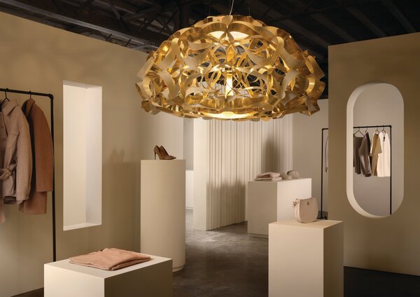 SLAMP QUASXL0GLD01T00000EU Quantica 120, rozměrné designové svítidlo, 8x12W E27, prům. 120cm