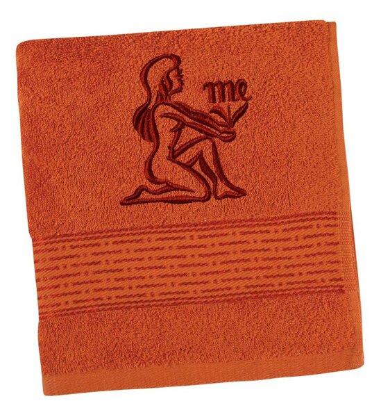 Bellatex Froté ručník proužek s výšivkou znamení zvěrokruhu na přání terra 50x100 cm