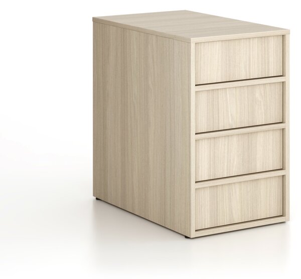 Kancelářský přístavný kontejner FRAME, 428 x 763 x 721 mm, dub přírodní