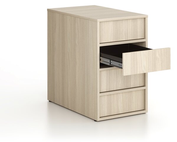 Kancelářský přístavný kontejner FRAME, 428 x 763 x 721 mm, dub přírodní