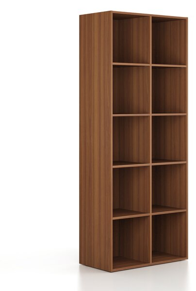 Regál FRAME, vysoký, 2 sloupce, 2162 x 872 x 450 mm, ořech