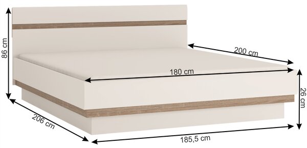 Manželská postel 180 cm Lynatet Typ 93