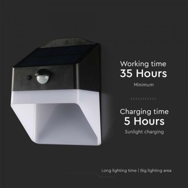 LED Solární nástěnné svítidlo se senzorem LED/2W/3,7V 4000K IP65 1200 mAh