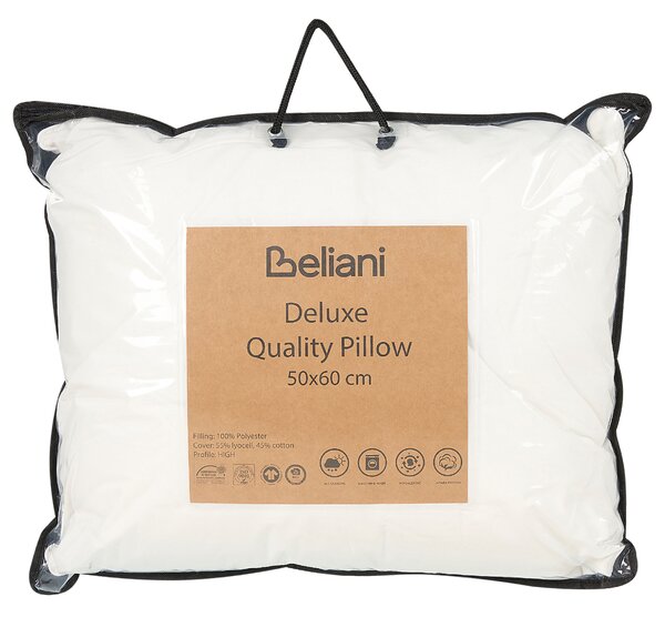 Sada 2 polštářů TRIGLAV Vysoká Polyester 50 x 60 cm Bílá