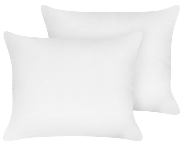 Sada 2 polštářů TRIGLAV Vysoká Polyester 50 x 60 cm Bílá