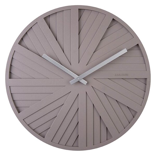 KARLSSON Nástěnné hodiny Slides šedé 40 × 2,5 cm