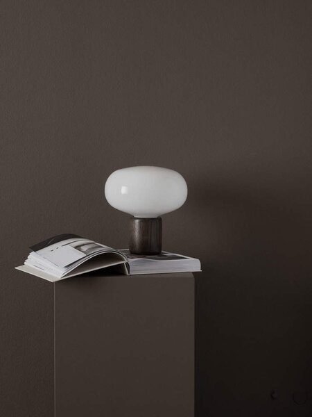 New Works Stolní lampa Karl-Johan Table Lamp, Smoked Oak w. White Opal Glass 20310