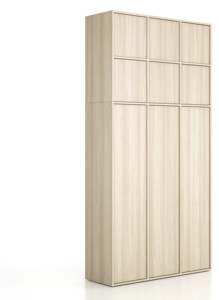 Nástavba pro skříně FRAME, 6x dveře, 1299 x 450 x 854 mm, PUSH-lock, dub přírodní