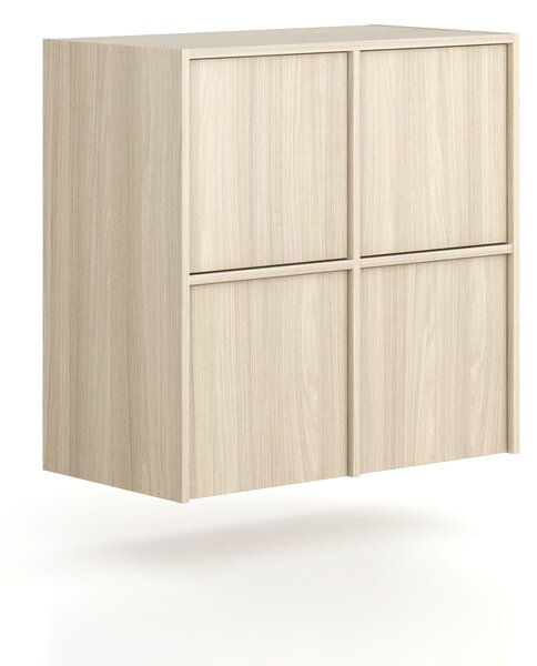 Nástavba pro skříně FRAME, 4x dveře, 872 x 450 x 854 mm, PUSH-lock, dub přírodní