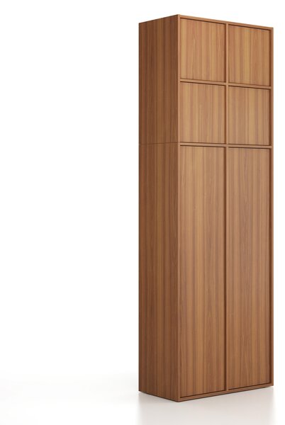 Nástavba pro skříně FRAME, 4x dveře, 872 x 450 x 854 mm, PUSH-lock, ořech