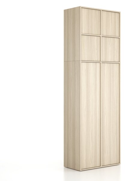 Nástavba pro skříně FRAME, 4x dveře, 872 x 450 x 854 mm, PUSH-lock, dub přírodní