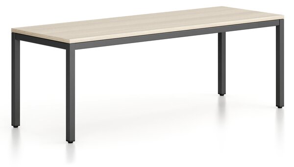 Lavice FRAME, černá podnož, 1685 x 404 x 468 mm, dub přírodní